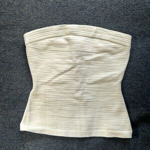 COS White Strapless Top